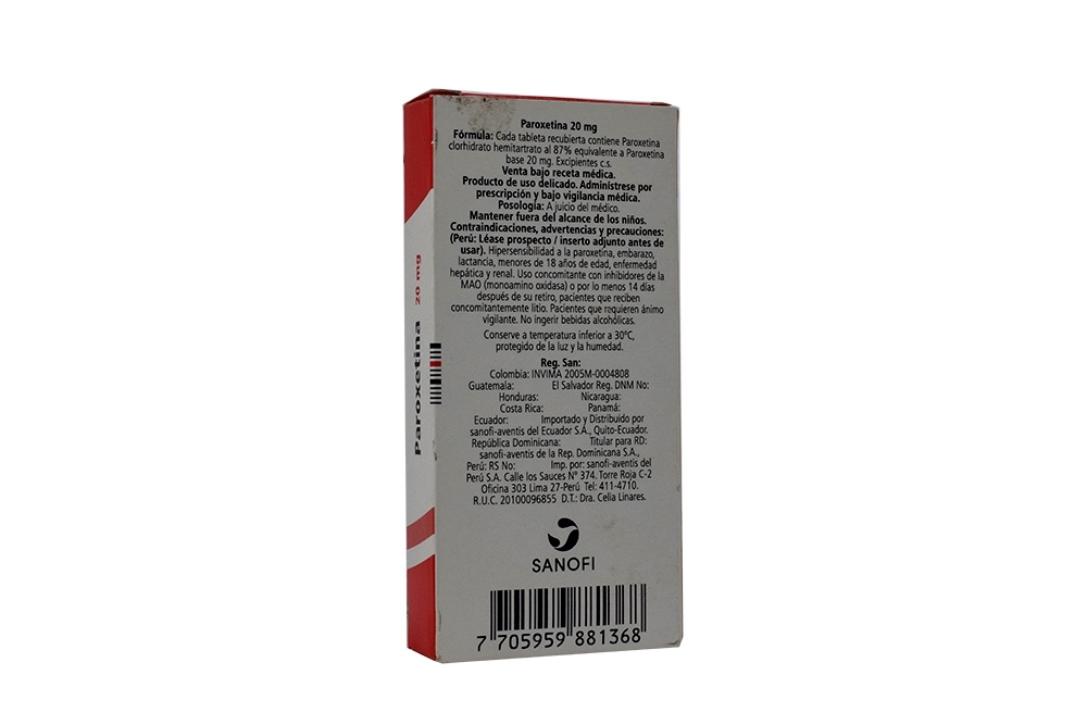 Comprar Paroxetina 20 Mg Caja X20 Tabletas En Farmalisto Colombia 144950 Hot Sex Picture 3662