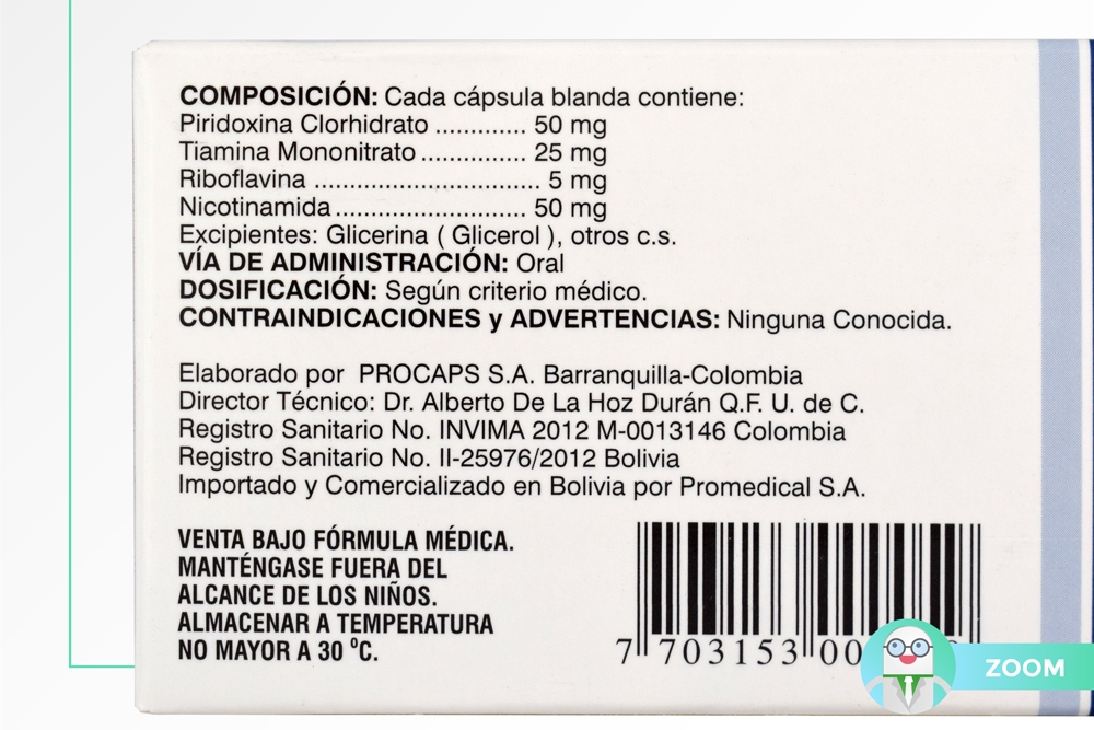 Comprar B-Vit Complejo B Caja 50 Cápsulas En Farmalisto Colombia