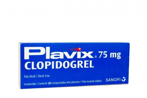 Plavix Clopidrogel 75 mg Caja Con 28 Tabletas Rx1