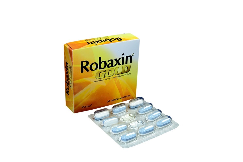 Robaxin Gold 200/500 mg | Caja Con 20 Tabletas Recubiertas | Oral