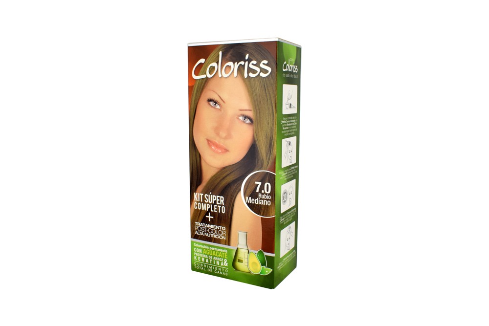 Coloriss Tintura Permanente Caja Con Tubo Con 50 g – Color Rubio Mediano