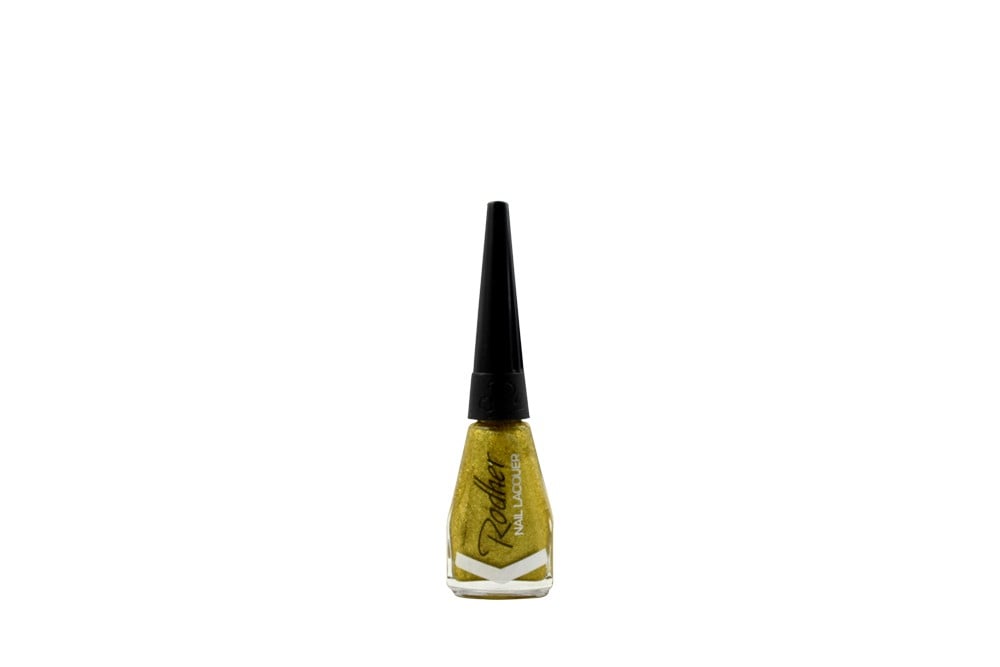 Rodher Esmalte Para Uñas Frasco Con 10 mL – Color Escarcha Dorada