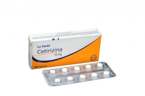 Cetirizina 10 Mg Caja Con 10 Tabletas .