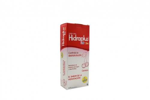 Hidraplus 75 Con Zinc Caja Con 4 Sachets Con 100 mL C/U - Sabor Cereza