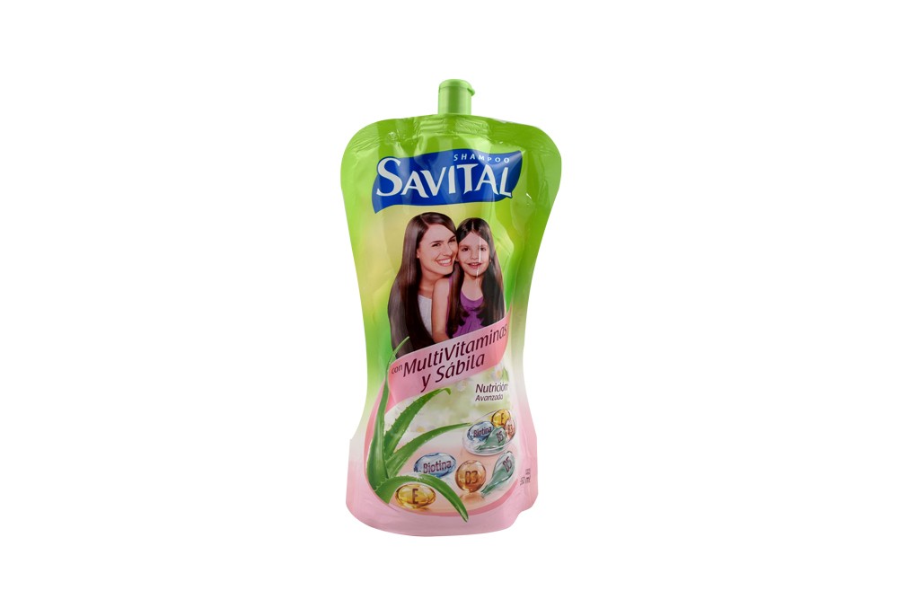 Shampoo Savital Con Multivitaminas y Sábila Frasco Con 350 mL