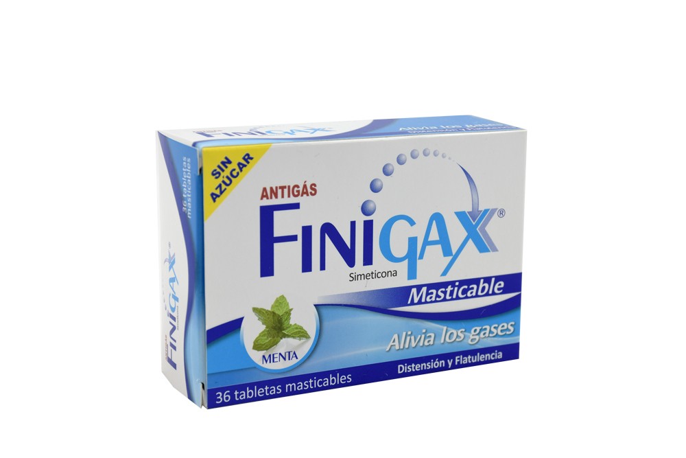 Finigax 125 Mg Caja Con 36 Tabletas – Sabor Menta