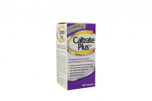 Caltrate Plus M Caja Con Frasco Con 60 Tabletas - Complemento De Calcio