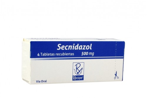 Secnidazol 500 mg Caja Con 4 Tabletas Recubiertas .- Rx Rx2