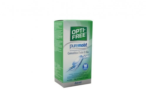 Opti-Free Pure Moist Solución Desinfectante Multiproposito Caja Con Frasco Con 120 mL