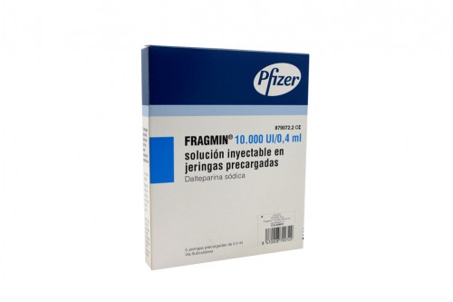 Fragmin 10.000 UI / 0.4 mL Caja Con 5 Jeringas Precargadas Con 0.4 mL Rx Rx1