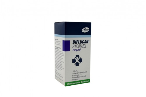 Diflucan Inyectable 2 mg / mL Caja Con Frasco Ampolla Con 100 mL Rx Rx2