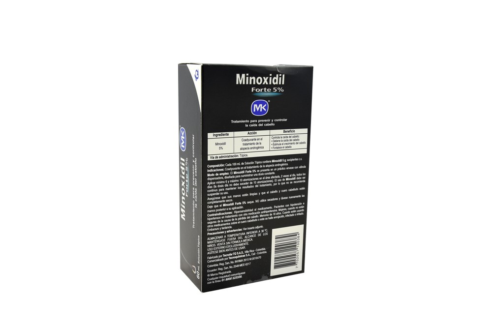 Comprar Minoxidil Forte 5 Mk Frasco Con 60 Ml En Farmalisto 5820