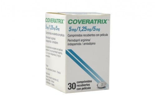 Coveratrix 5 / 1.25 / 5 mg Caja Con Frasco Con 30 Tabletas Rx1 Rx4