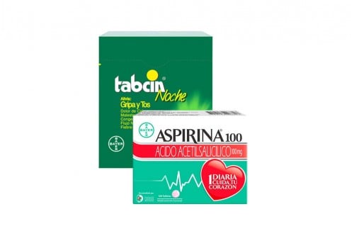 Tabcin Noche Caja Con 60 Tabletas + Aspirina 100 Caja Con 140 Tabletas