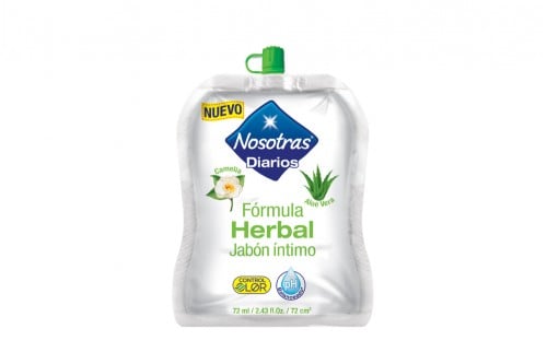 Jabón Íntimo Nosotras Fórmula Herbal Doypack Con 72 mL