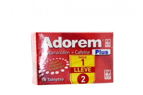 Adorem Plus 500Mg Caja 10 Tabletas Pague 1 Lleve 2