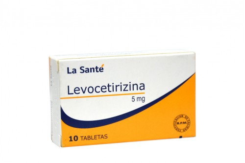 Levocetirizina 5 Mg La Santé Caja Con 10 Tabletas