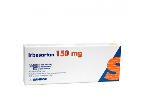 Irbesartan 150 mg Caja Con 30 Tabletas Rx1 Rx4