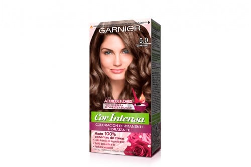 Coloración Hidratante Cor Intensa Garnier Castaño Claro 5.0 Caja Con 1 Kit