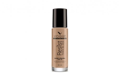 Base Líquida Vogue Resist FPS 15 Tono Bronce Frasco Con 30 mL