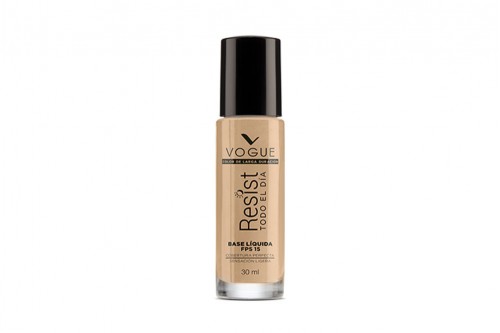 Base Líquida Vogue Resist FPS 15 Tono Capuccino Frasco Con 30 mL