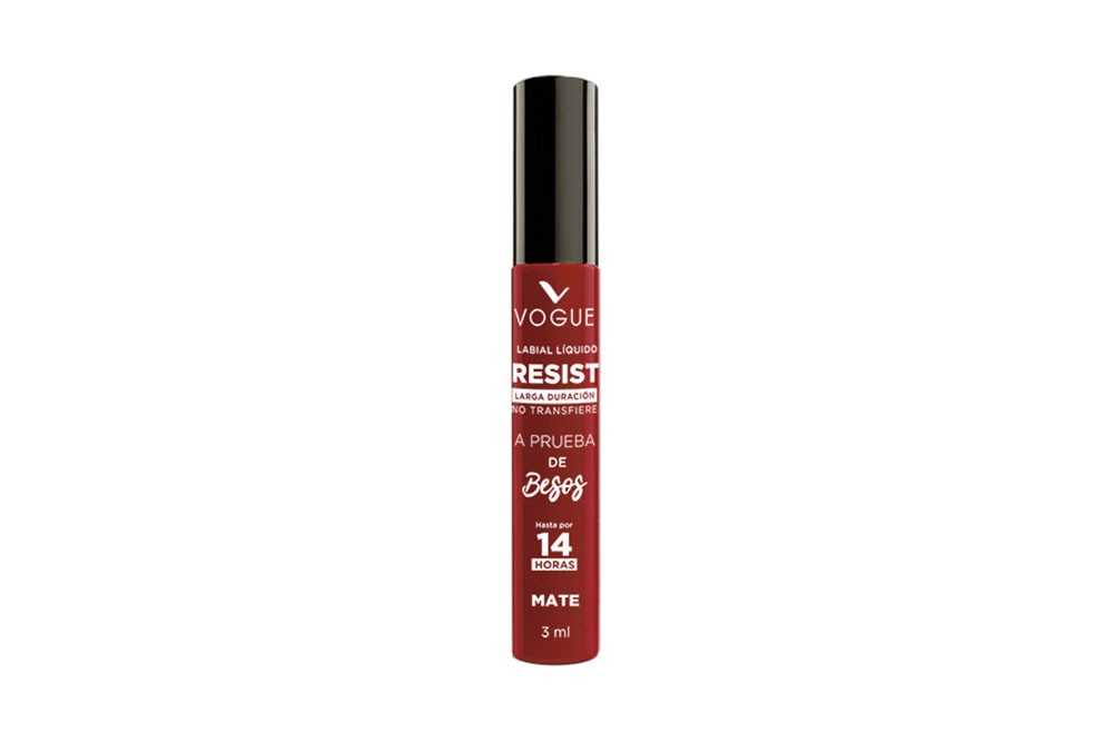 Labial Líquido Vogue Resist A Prueba De Besos Tono Invencible Frasco Con 3 mL