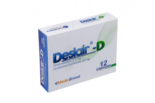 Deslair D 2.5/20 Mg Caja Con 12 Cápsulas.