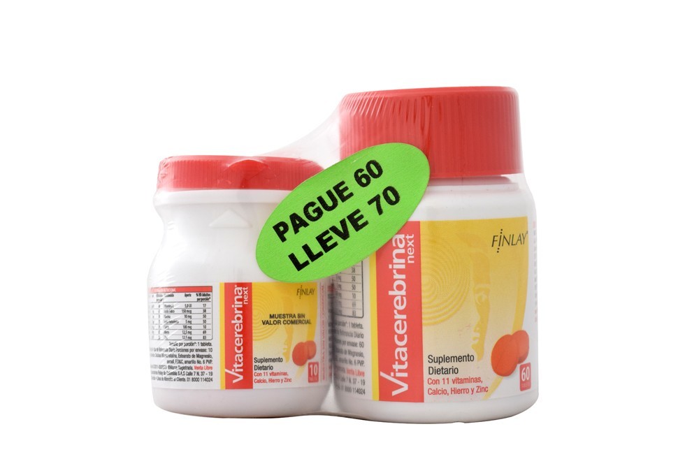 Vitacerebrina Frasco Con 60 Tabletas – Pague 60 Lleve 70 Col