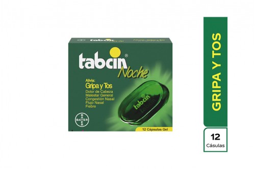 Tabcin Noche Caja Con 12 Cápsulas Gelatina Blanda