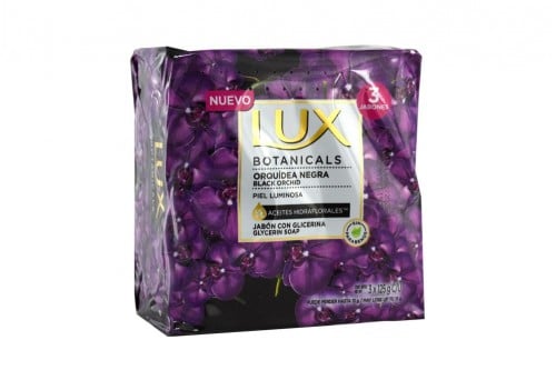 Jabón Con Glicerina Lux Botanicals Orquídea Negra 3 unidades Con 125 gr