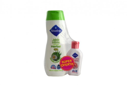 JABON INTIMO HERBAL FRASCO 200 ML +JABON SENSITIVE FCO 50 ML