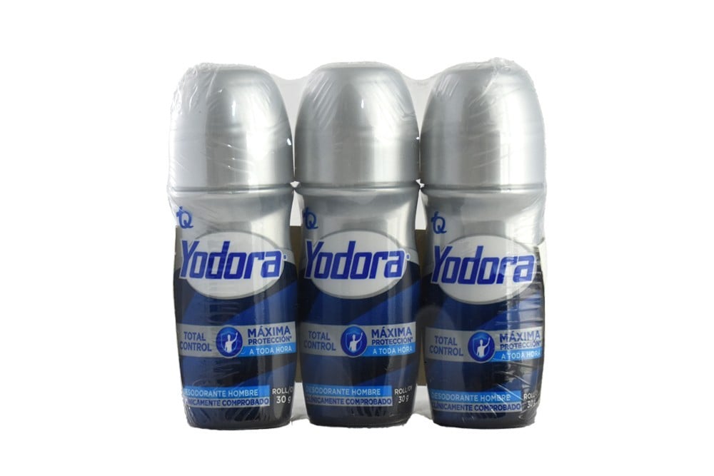 Desodorante Yodora Mini Rollon Total Control 30 Gr Por 3 Unidades