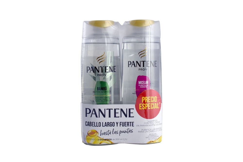 Shampoo Pantene Bambú De 200 mL+ Shampoo Pantene Micelar De 200 mL