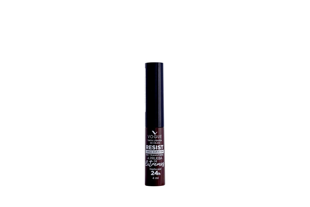 Tinta Liquida De Cejas Vogue Resist Color Caoba Tubo Con 4 mL