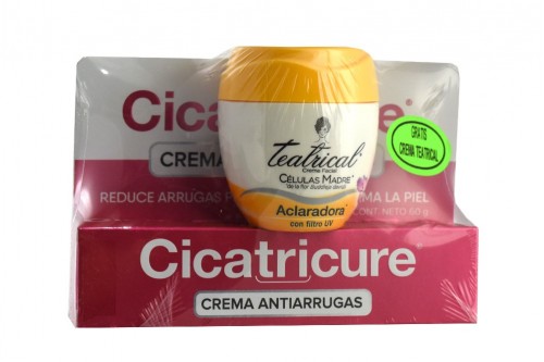 CREMA CICATRICURE ANTI EDAD 60 G GTIS TEATRICAL ACLARAD 100G