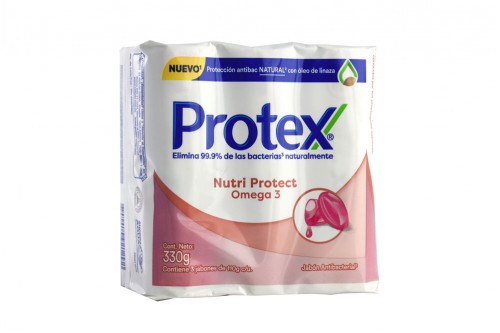 JABON PROTEX OMEGA 3 BARRA 110 GRAMOS 3 UNIDADES