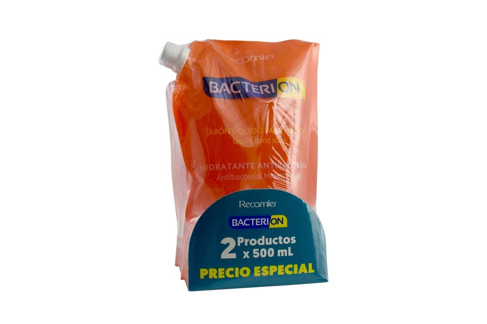 Jabón Bacterion Liquido Antibacterial 2 Doypack De 500 mL Precio Especial