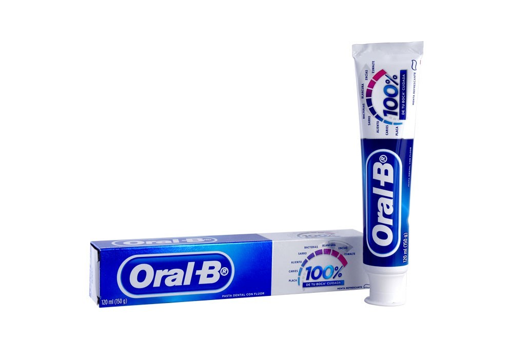 Crema Dental Oral B En Tubo 100% Por 150 mL