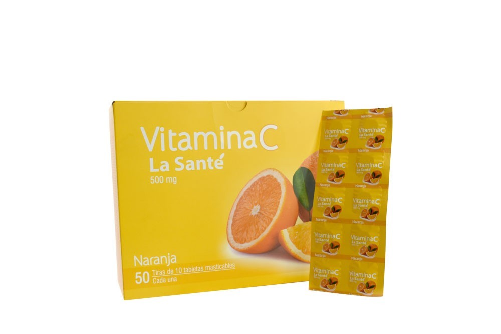 Vitamina C 500 Mg Naranja Caja Con 500 Tabletas Last