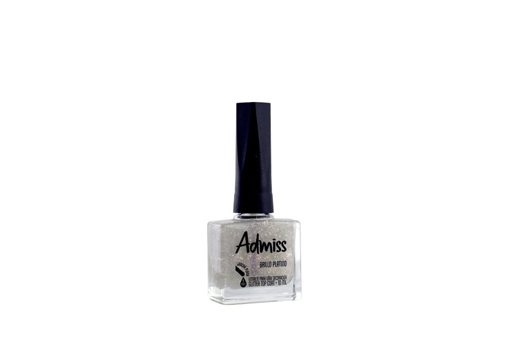 Esmalte Admiss Brillo Platino Frasco De 10 mL