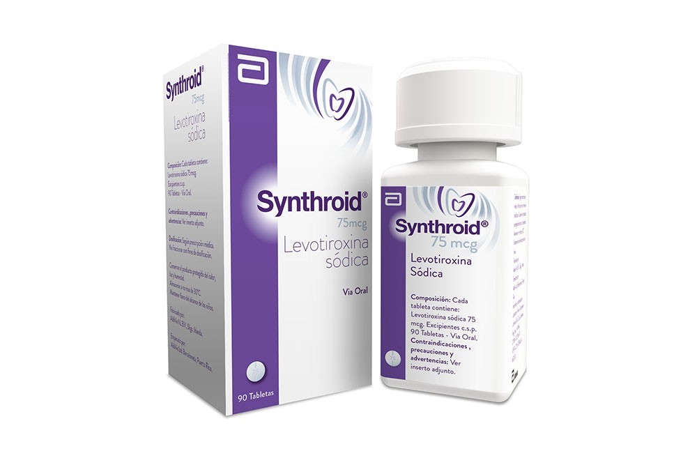 Synthroid 75 mcg Frasco Con 90 Tabletas Rx4