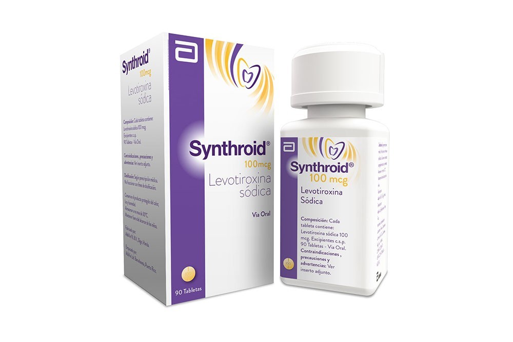 Synthroid 100 mcg Frasco Con 90 Tabletas Rx4