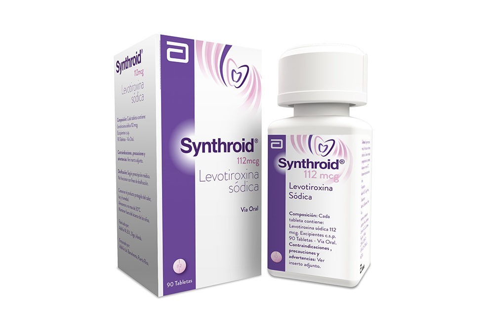 Synthroid 112 mcg Frasco Con 90 Tabletas Rx4