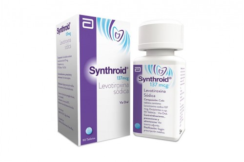 Synthroid 137 mcg Caja Con Frasco De 90 Tabletas