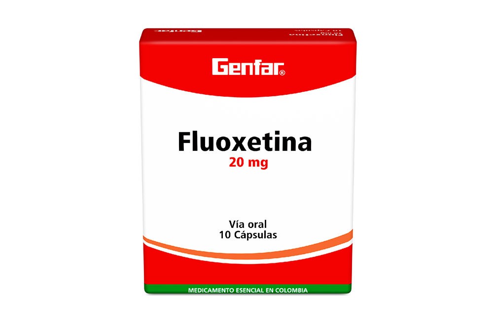 FLUoxetina 20 mg Genfar Caja Con 10 Cápsulas Rx4