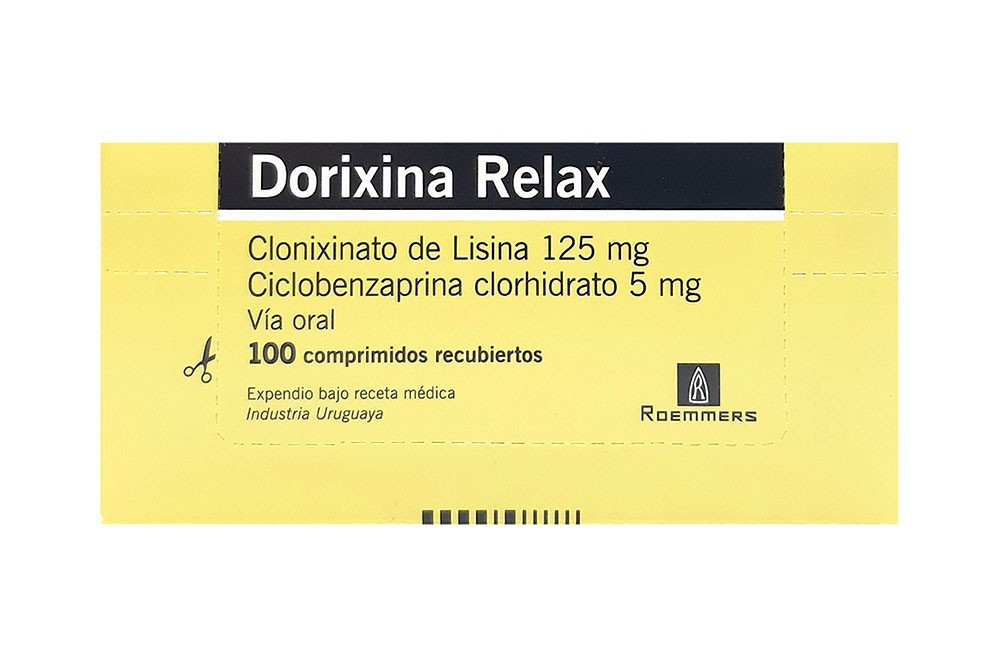 Dorixina Relax 125-5 mg Caja Por 100 Comprimidos Recubiertos