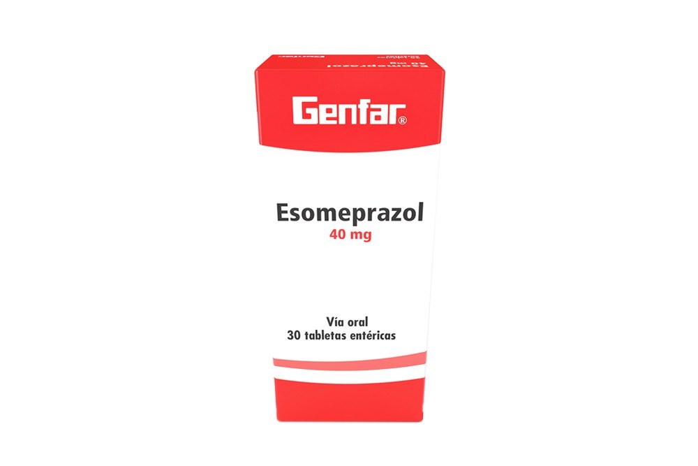 EsomePRAZOL 40 mg Genfar Caja Con 30 Tabletas Rx