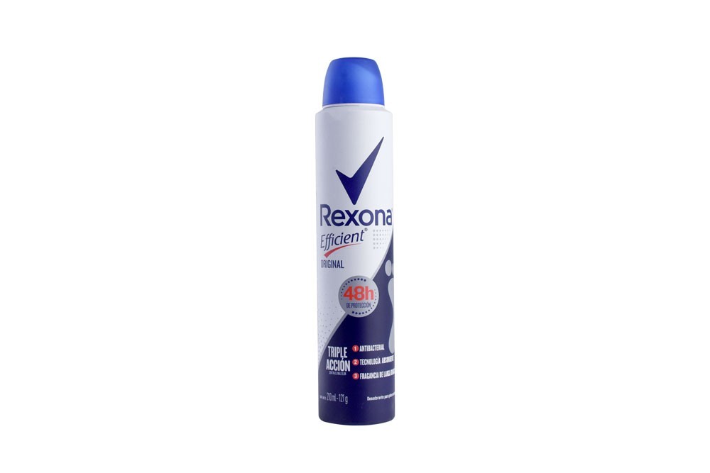 Desod Rexona Aerosol Efficient Original Caja Con Frasco De 210 mL