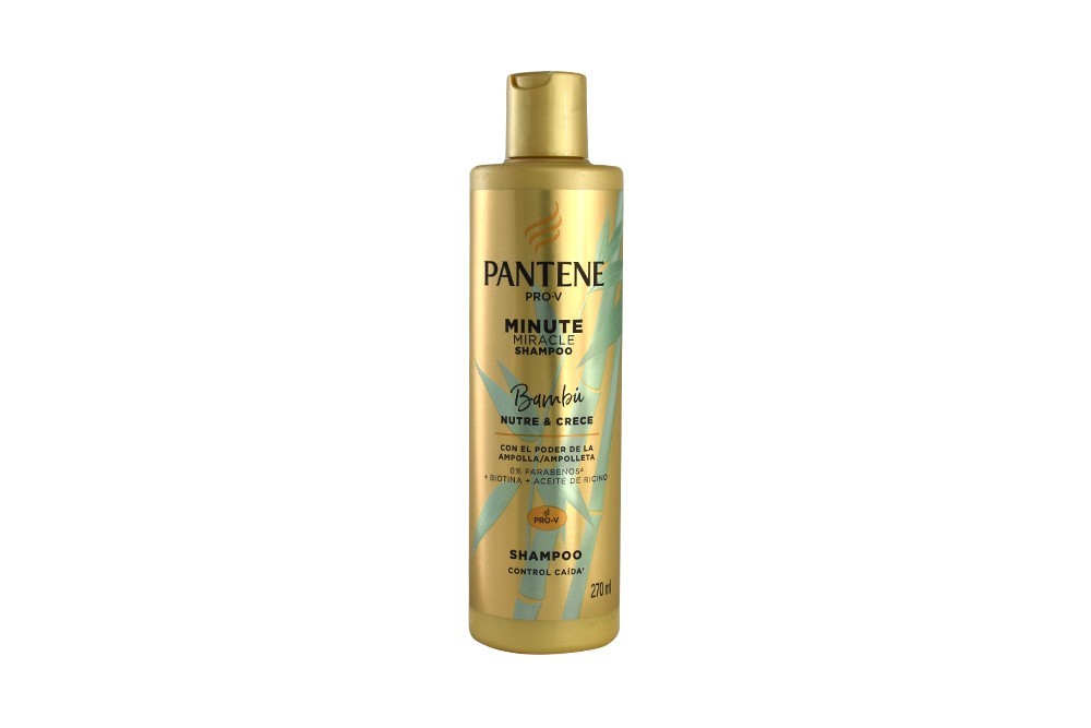 Shampoo Pantene 3 Minutos Bambú Frasco De 200 mL