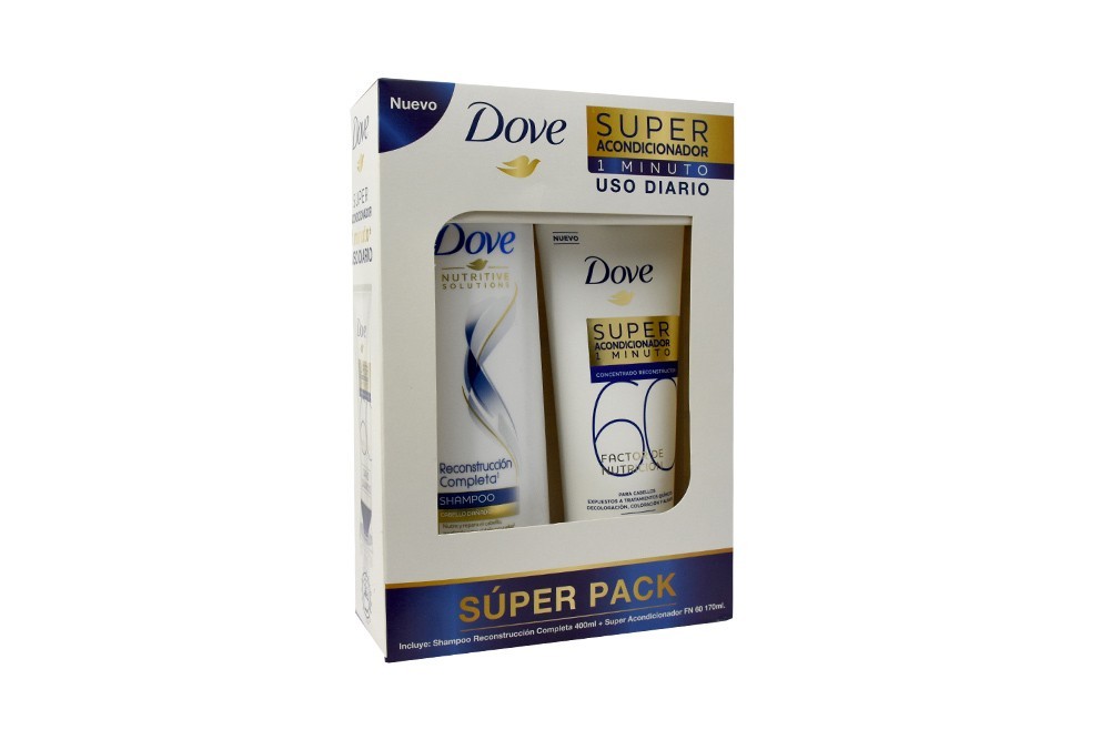 Shampoo Dove Reconstrucción En Frasco Por 400 mL + Acondicionador  Por 170 mL